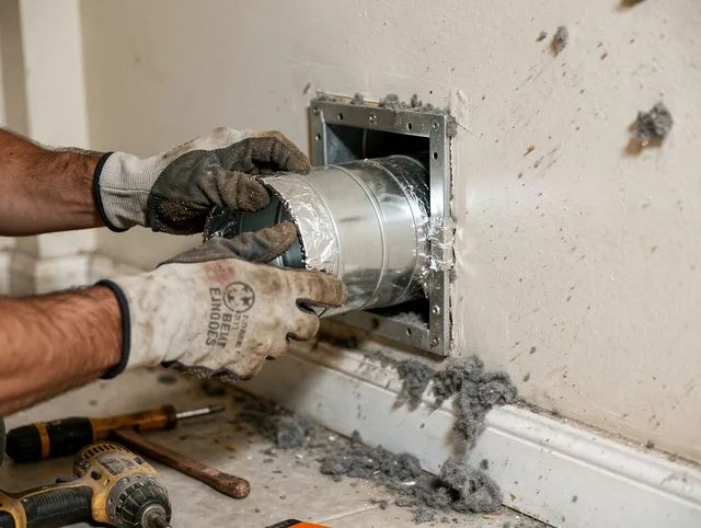 Professional dryer vent repair and installation by Miami Gardens Dryer Vent Cleaning in Miami Gardens